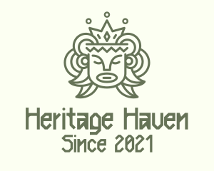 Ancient Mayan King Head logo