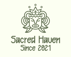 Ancient Mayan King Head logo