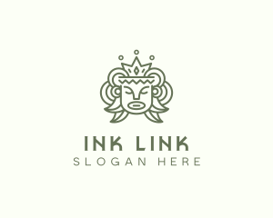 Ancient Mayan King Head logo design