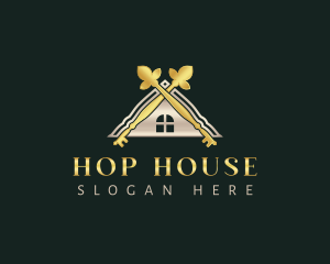 Residential House Key logo design