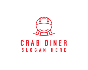 Crab Crustacean Cartoon logo