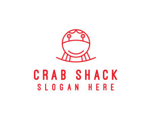 Crab Crustacean Cartoon logo