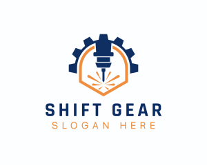 Laser Metalwork Gear logo design