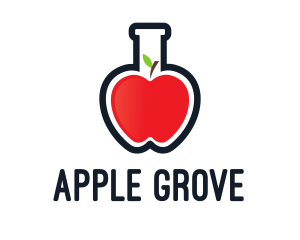 Apple Test Tube logo design