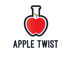 Apple Test Tube logo design