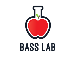 Apple Test Tube logo design