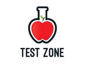 Apple Test Tube logo design