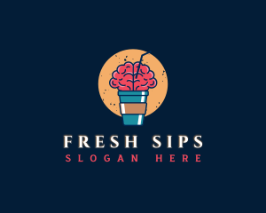 Hot Brain Beverage logo design