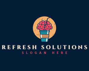 Hot Brain Beverage logo design