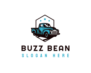 Retro Pickup Truck logo design