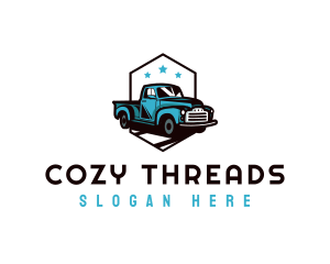 Retro Pickup Truck logo design