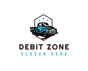 Retro Pickup Truck logo design