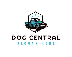 Retro Pickup Truck logo design