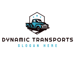 Retro Pickup Truck logo design