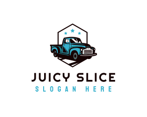 Retro Pickup Truck logo design