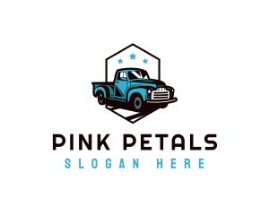 Retro Pickup Truck logo design