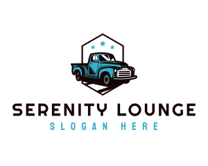 Retro Pickup Truck logo design