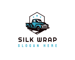 Retro Pickup Truck logo design