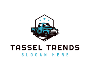 Retro Pickup Truck logo design