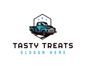 Retro Pickup Truck logo design