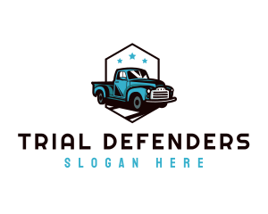 Retro Pickup Truck logo design