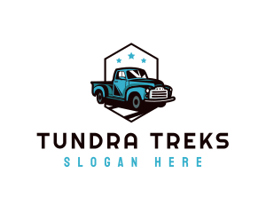 Retro Pickup Truck logo design