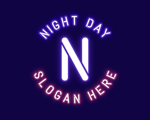 Neon Bar Night Club logo design