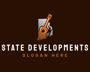 Rhode Island State Guitar logo