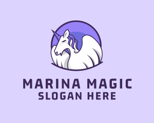 Pegasus Unicorn Wings logo design