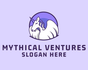 Pegasus Unicorn Wings logo design