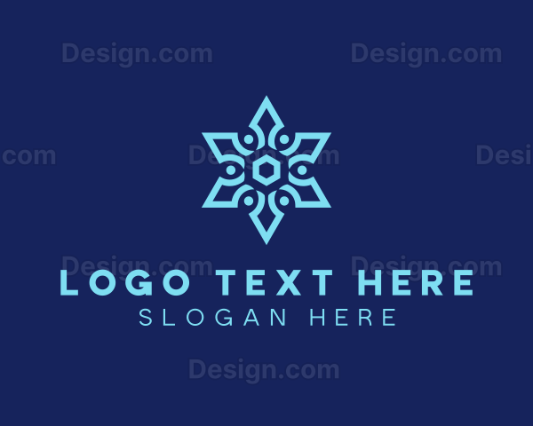 Snowflake Decor Pattern Logo