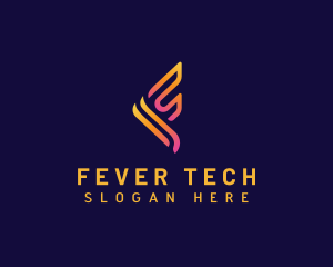 Professional Tech Letter F logo design