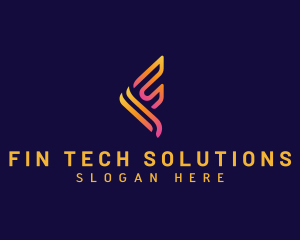 Professional Tech Letter F logo design