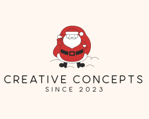 Santa Holiday Decor logo design