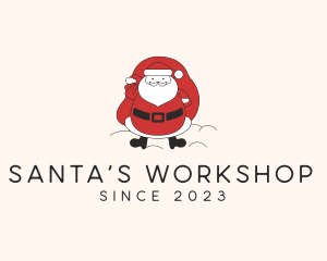 Santa Holiday Decor logo design