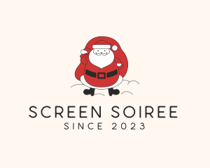 Santa Holiday Decor logo design