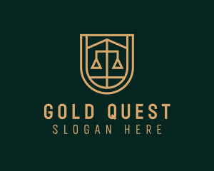 Gold Scale Law  logo design