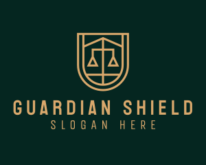 Gold Scale Shield  logo design