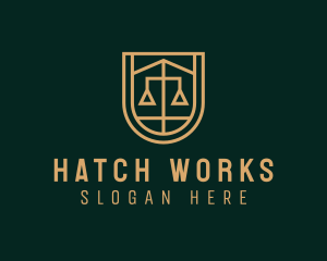 Gold Scale Law  logo design