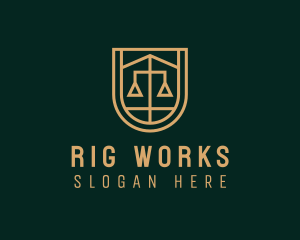 Gold Scale Law  logo design