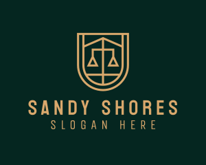 Gold Scale Law  logo design