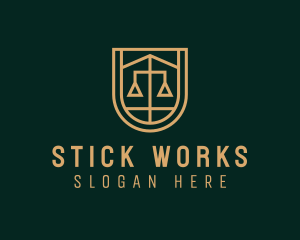 Gold Scale Law  logo design