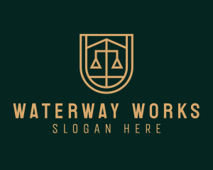 Gold Scale Law  logo design