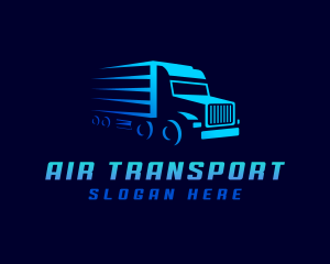 Truck Transportation Delivery logo design