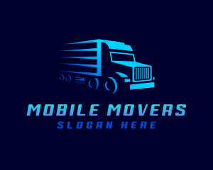 Truck Transportation Delivery logo design