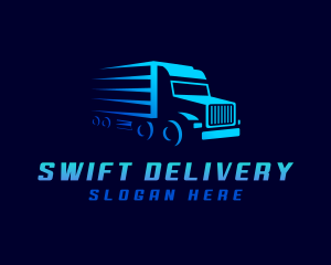 Truck Transportation Delivery logo design