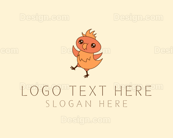 Cute Bird Cartoon Logo