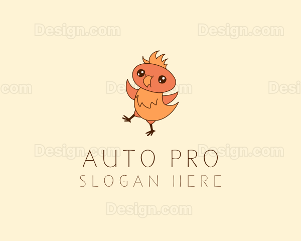 Cute Bird Cartoon Logo