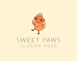 Cute Bird Cartoon  logo design