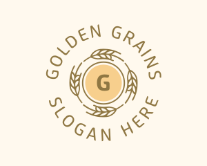 Agricultural Grain Wheat logo design